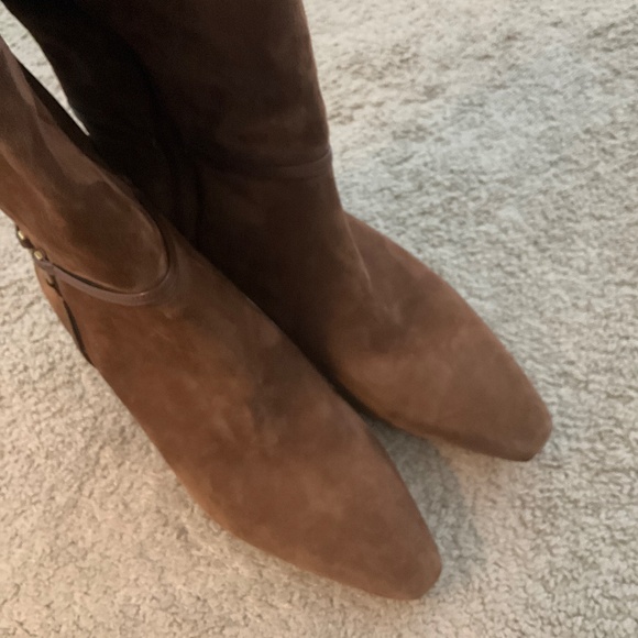 Veronica Beard Kenzie Suede High-Shaft Wide-Calf Boots - Picture 4 of 6